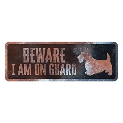 Afbeelding van D&amp;d Home Waakbord Hond Waarschuwingsbord Terrier Engels 40x13x0,3cm Meerkleurig 1st