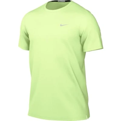 Afbeelding van Nike Performance Miler Sport Tshirt, Heren, Maat: Large, Barely volt/reflective silver