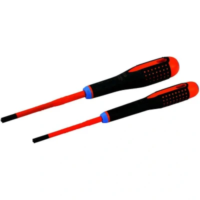 Afbeelding van BAHCO BE 9890SL ERGO schroevendraaierset VDE geisoleerd met driecomponentengreep, smal blad, combitip 2 delig