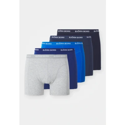 Afbeelding van Bjorn Borg Onderbroeken 5 pack heren boxershorts Zwart solid Katoenen onderbroek XS