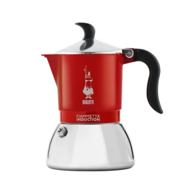 Afbeelding van Bialetti Fiammetta Induction koffiezetapparaat, aluminium, staal, rood, 4 tassen