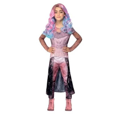 Afbeelding van Smiffy&#039;s Lieflijke Disney Descendants Prinses Audrey Meisje Roze, Zwart Large Carnavalskleding Verkleedkleding
