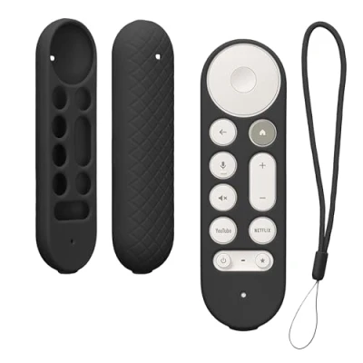 Afbeelding van kwmobile hoes geschikt voor Google TV Streamer 4K Siliconen anti slip afstandsbediening in zwart