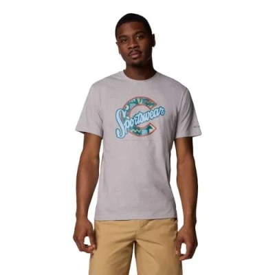 Afbeelding van Columbia Rapid RIDGE Graphic TEE Tshirt print, Heren, Maat: Large, Grey heather