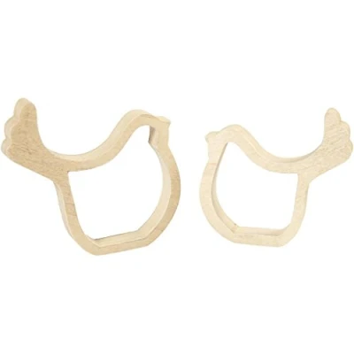 Afbeelding van Kippen, h: 13 cm, b: 2 stuks, triplex
