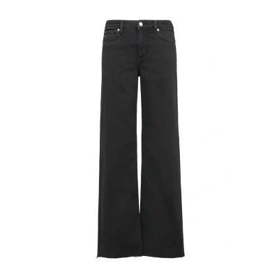 Afbeelding van QS MID RISE WIDE leg Straight jeans, Dames, Maat: 38x32, Schwarz