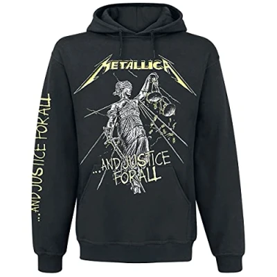 Afbeelding van Générique Metallica and Justice for All Sweatshirt met capuchon voor heren, zwart, regular / standaard snit, zwart.