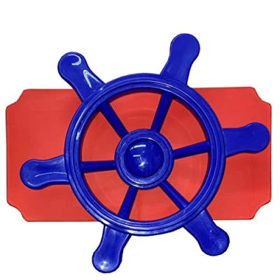Afbeelding van move and stic Multifunctioneel speelveld 40 x cm met speelfunctie multifunctionele speelplaat piratenstuur, piratenfiets, stuurwiel, speeltelefoon (plaat cm, appelgroen brievenbus geel/groen)