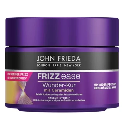 Afbeelding van John Frieda Frizz Ease Wonderkuur Diepe effectieve haarbehandeling Inhoud: 250 ml Voor weerbarstig haar intensieve reparatie en versterking