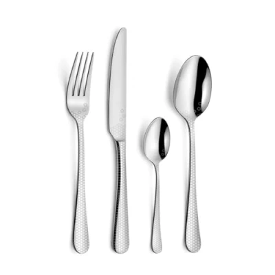 Image de Amefa coffret de 24 couverts gamme graffiti nid dabeille acier inox 873055