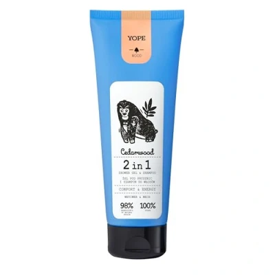 Afbeelding van Yope WOOD 2IN1 Shower GEL+SHAMPOO Shampoo, Maat: 250 ml,