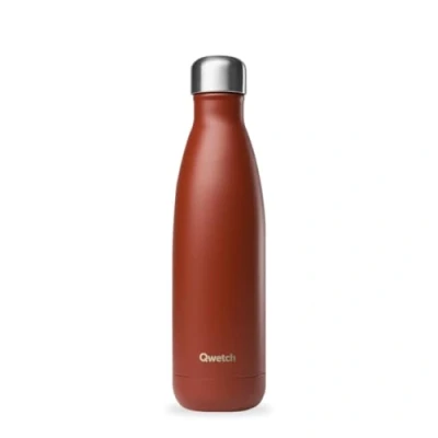 Afbeelding van Qwetch Originals Terracotta Thermosfles, 500 ml, 24 uur koud en 12 warm, waterdicht, BPA vrij herbruikbaar, thermosfles van roestvrij staal, voor sport, reizen, kantoor, wandelen