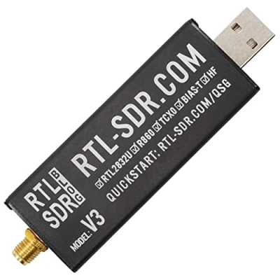 Afbeelding van RTL SDR Blog V3 R860 RTL2832U 1PPM TCXO SMA Software Defined Radio (alleen nagel) (zwart)