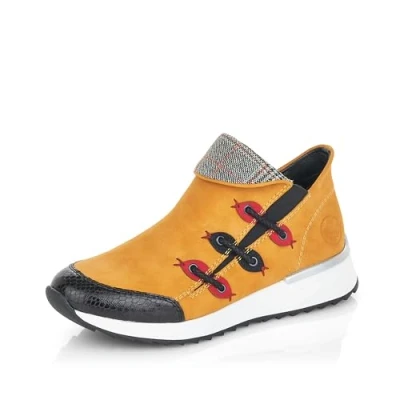 Afbeelding van Rieker X8082 Trendy dameslaarzen, Black Honey Rosso Grey Rust 00, 38 EU, 00