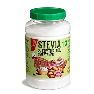 Image de Édulcorant Stevia + Erythritol 1:3 1g = 3g de Sucre Substitut 100% Naturel 0 Calories Indice Glycémique Keto et Paleo Glucides Non OGM Castello since 1907 1 kg