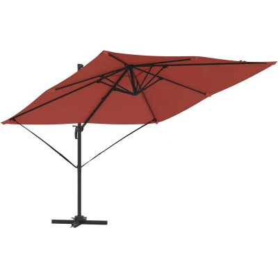 Afbeelding van vidaXL Cantilever Roma Parasol Terracotta 286x285x265 cm Aluminium