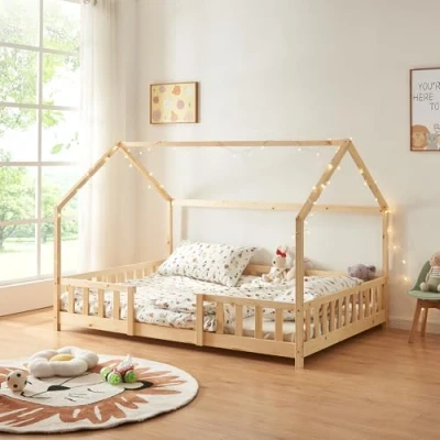 Afbeelding van Kinderbed Sisimiut met uitvalbeveiliging 120x200 cm houtkleurig