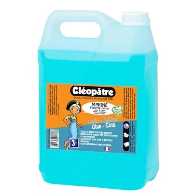 Afbeelding van Cléopâtre Marine lijm dun karton wasbaar zonder oplosmiddel jerrycan 5 kg blauw