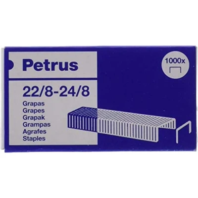 Afbeelding van Petrus nietjes, 40 vellen, lengte 8 mm, 1000 model 22/8 24/8, 55714