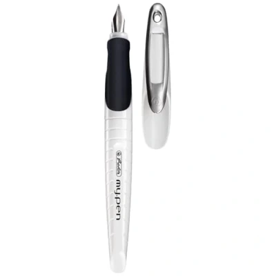 Afbeelding van Herlitz my.pen 1099738 leerpenhouder M met patroon (zwart/rood)