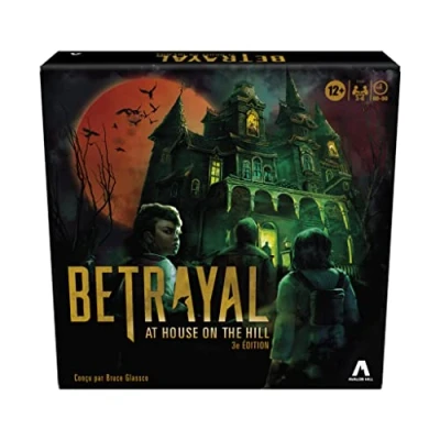 Afbeelding van Hasbro Gaming Avalon Hill Betrayal at the House on Hill, coöperatief bordspel 3e editie, 50 griezelige scenario&#039;s, voor 3 tot 6 spelers, vanaf 12 jaar, meerkleurig, eenheidsmaat