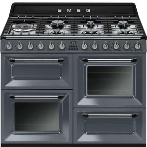 Afbeelding van Smeg Tr4110gr Fornuis 110 X 60 90 7 Branders Gas 2 Ovens Multifunctie Energieklasse A + Grill oven Leigrijs Victoria