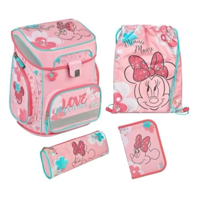 Afbeelding van Scooli Schooltas EasyFit Schulranzen Set 5 delig Minnie Mouse Roze