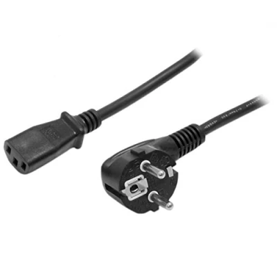 Image de StarTech.com Cordon d&#039;alimentation PC 3m 18AWG Câble Schuko UE à C13 power CEE 7/7 (P) incliné pour IEC 60320 CA 250 V 10 A 3 m moulé noir
