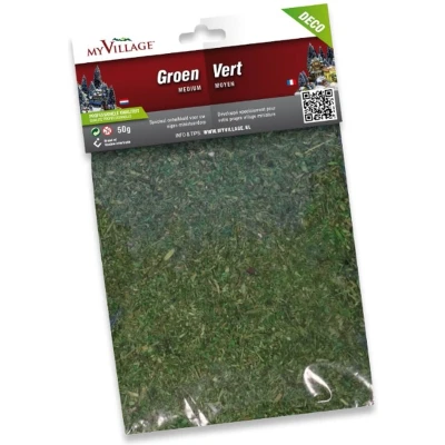 Afbeelding van Strooisel medium 50g groen seizoensdecoratie My Village