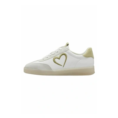 Afbeelding van Marco Tozzi BY Guido Maria Kretschmer Sneakers laag, Dames, Maat: 41, White lime Imitatieleer/ textiel