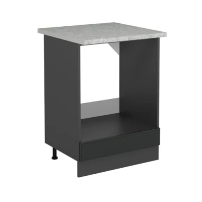 Afbeelding van Vicco Ovenombouwkast R Line, Antraciet landhuis/Antraciet, 60 cm WB Marmer