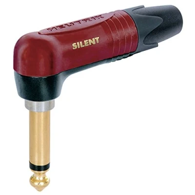 Afbeelding van Neutrik NP2RX AU SILENT 6,35mm Jack (m) gitaar connector / haaks metaal 2 polig mono