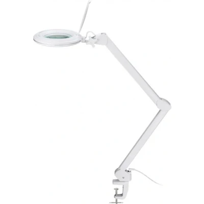 Afbeelding van Goobay LED klemloeplamp, 10 W 800 lm, helderheid en lichtkleur instelbaar, 127 mm glazen lens, 1,75x vergroting, 3 dioptrieën