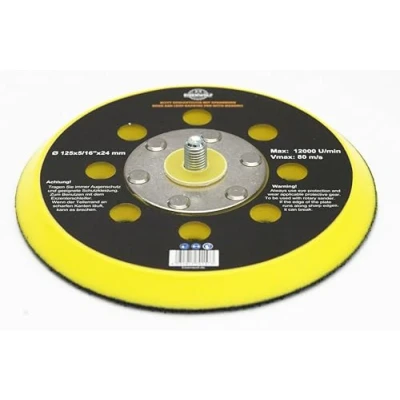 Afbeelding van Eisenwolf 125 mm klittenband schuurschijf voor excentrische schuurmachines met 5/16 inch UNF buitendraad en 8 gaten
