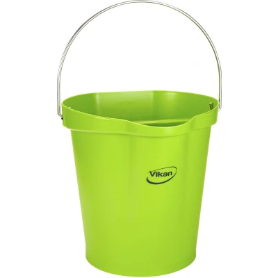 Afbeelding van Vikan Buckets and Lids 12 Liters Hygiene Bucket with Spout Lime Graduation 12ltr