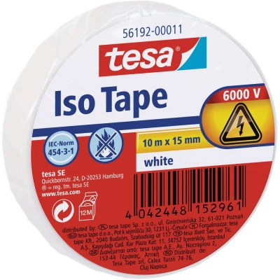 Afbeelding van tesa Iso Tape 56192 00011 22 Isolatietape Wit (l x b) 10 m 15 mm 1 stuk(s)