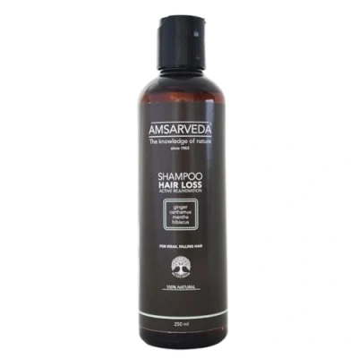 Afbeelding van Amsarveda Hair Loss Active Rejuvenation Shampoo 100% natuurlijk, ayurvedisch, grondige reiniging, voedend, zonder parabenen en sulfaten, 250 ml