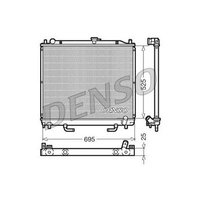 Afbeelding van DENSO DRM45015 Radiateur Aluminium 695 525 25