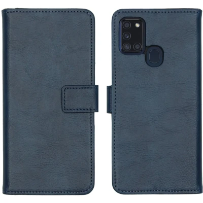 Afbeelding van imoshion Luxe Bookcase voor de Samsung Galaxy A21s Donkerblauw