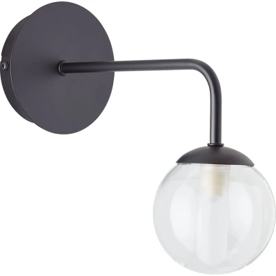 Afbeelding van Brilliant Lamp Gitse wandlamp zwart/transparant metaal zwart 1x QT14, G9, 20 W