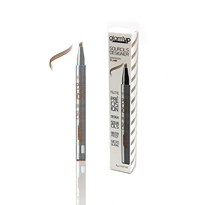 Afbeelding van Glam&#039;Up Paris microprecisie wenkbrauwstift microblading techniek waterdicht trident punt nr. 01 lichtbruin