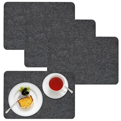 Afbeelding van 4 Extra dikke vilt Placemats 43x30x0,5 cm elegante Tafelmats Tafelonderlegger