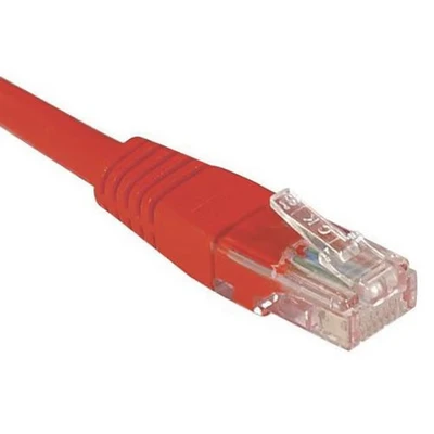 Afbeelding van Exertis Connect Patchkabel U/UTP, onafgeschermd, CAT.5e, rood, 5,0 m met bijzonder smalle knikbeveiliging (U/UTP, CAT5e, 5 m), Netwerkkabel