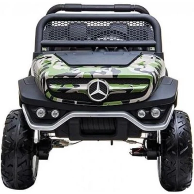 Afbeelding van Mercedes Unimog 12V 2 persoons kinderauto Camouflage