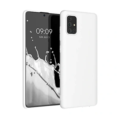 Afbeelding van kwmobile telefoonhoesje geschikt voor Samsung Galaxy A71 Hoesje smartphone Back cover in mat wit