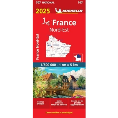 Afbeelding van Northeastern France 2025 Michelin National Map 707