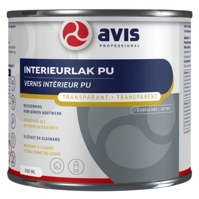 Afbeelding van Avis Polyurethane Zijdeglans 0,5 liter Blanke lak &amp; Beits