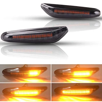 Afbeelding van Kinstecks 2 stuks led zijmarkeringslichten voor auto serie 1 3 5 E81 E82 E87 E88 E90 E91 amber