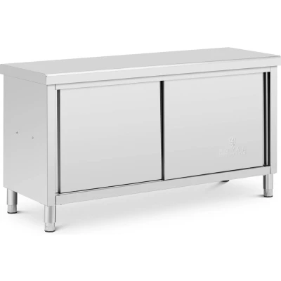 Afbeelding van Royal Catering RVS werkkast met schuifdeuren ECO 160 x 60 cm 500 kg