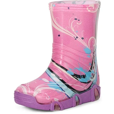 Afbeelding van Ladeheid Kinder Regenlaarzen Rubberen Anti Slip Zool PVC LA ZT Szuwarek2020BW Violett Muster 33 31/32